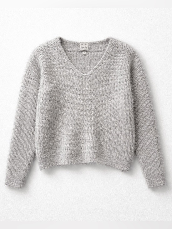 Hippie Rose Sweaters - Hippie Rose V Neck Eyelash Cropped Knit Sweater Size Juniors Medium